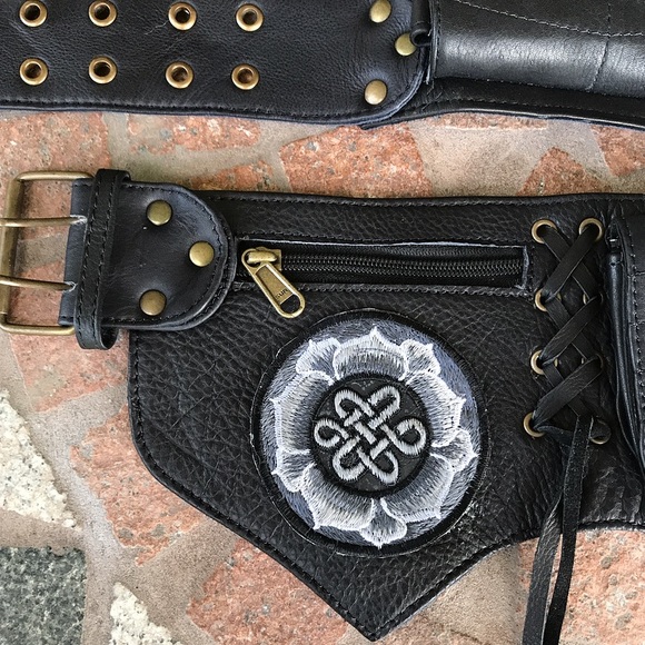 Fanny pack festival boho belt bag celtic patch - Picture 5 of 8